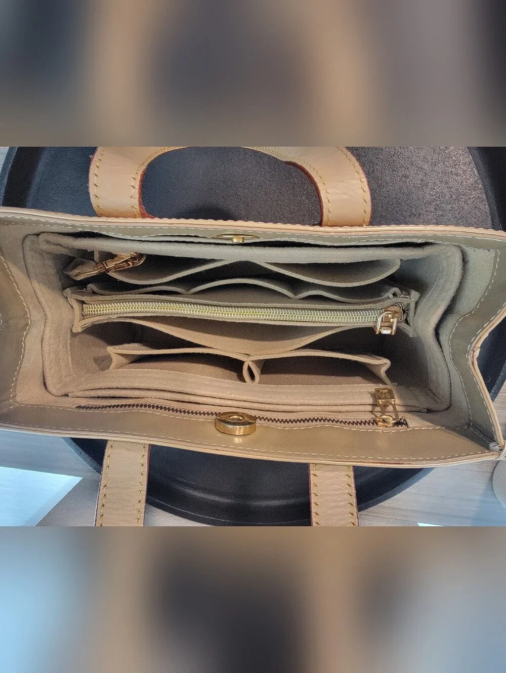 Louis Vuitton Monogram Vernis Reade PM Tote Bag - Beige + NEW Felt Organizer
